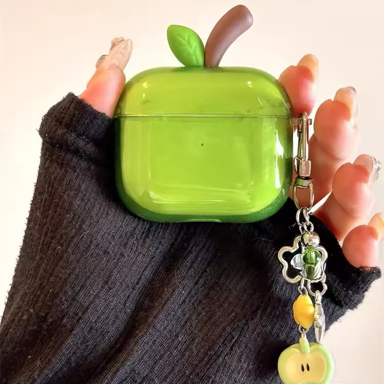 Branch Red Apple Suitable Airpodspro3 Protective Cover New 4th Generation 3 Earphone Case Soft Silicone Translucent Color