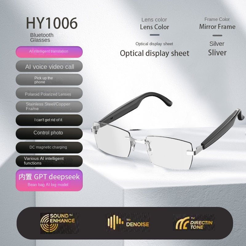 Bluetooth Smart AI Sunglasses Multi functional Real time Translation Headphones Call Listening to Music