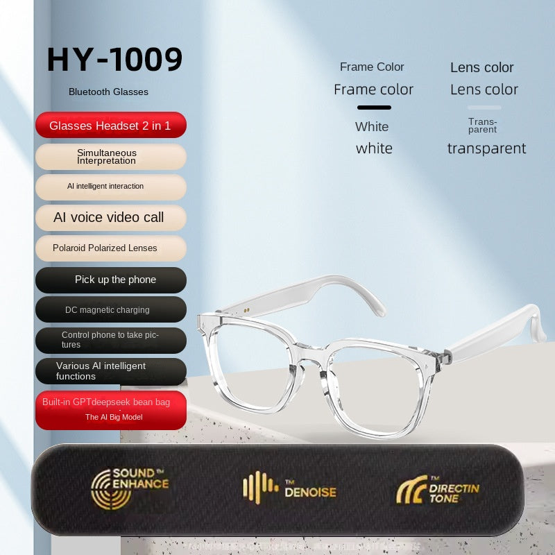 Bluetooth Smart AI Sunglasses Multi functional Real time Translation Headphones Call Listening to Music