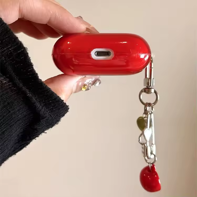 Branch Red Apple Suitable Airpodspro3 Protective Cover New 4th Generation 3 Earphone Case Soft Silicone Translucent Color